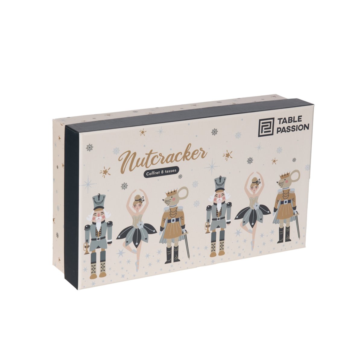 Coffret de 8 tasses Nutcracker 11 cl multicolore, TABLE PASSION