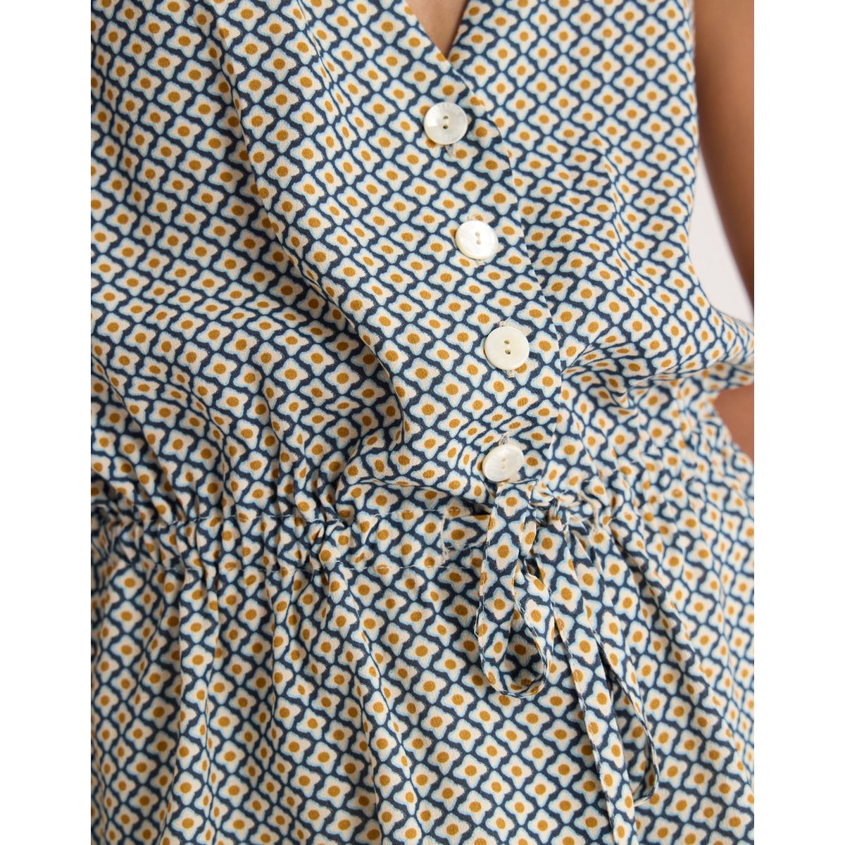 Top Magda en coton bleu, INES DE LA FRESSANGE PARIS