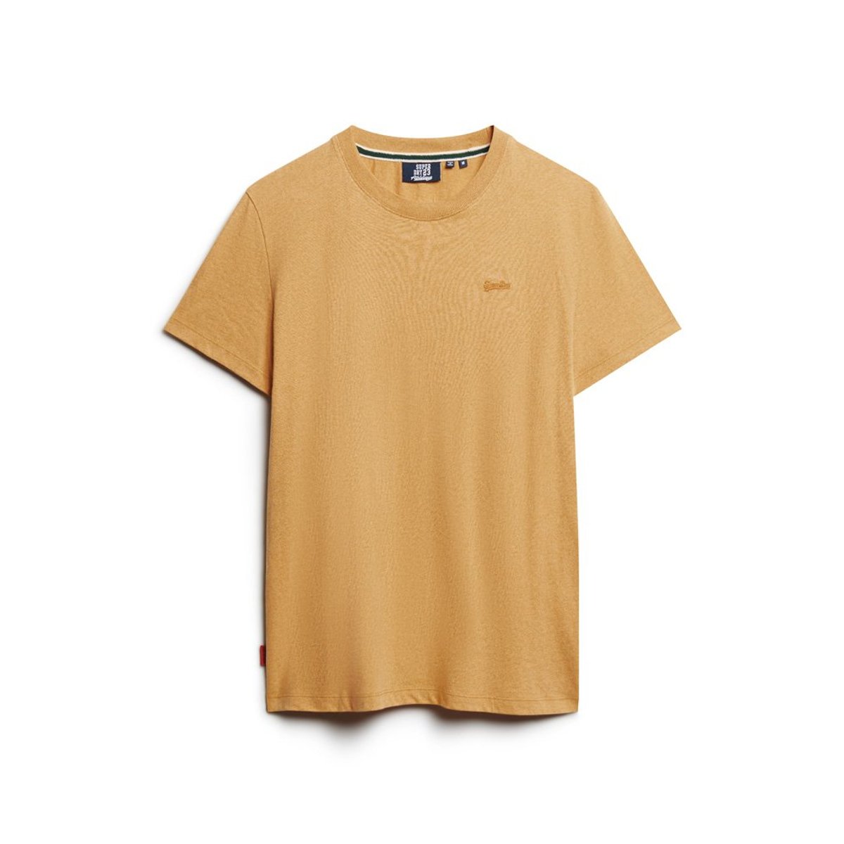 T-shirt Essential logo micro en coton bio ocre chiné, SUPERDRY