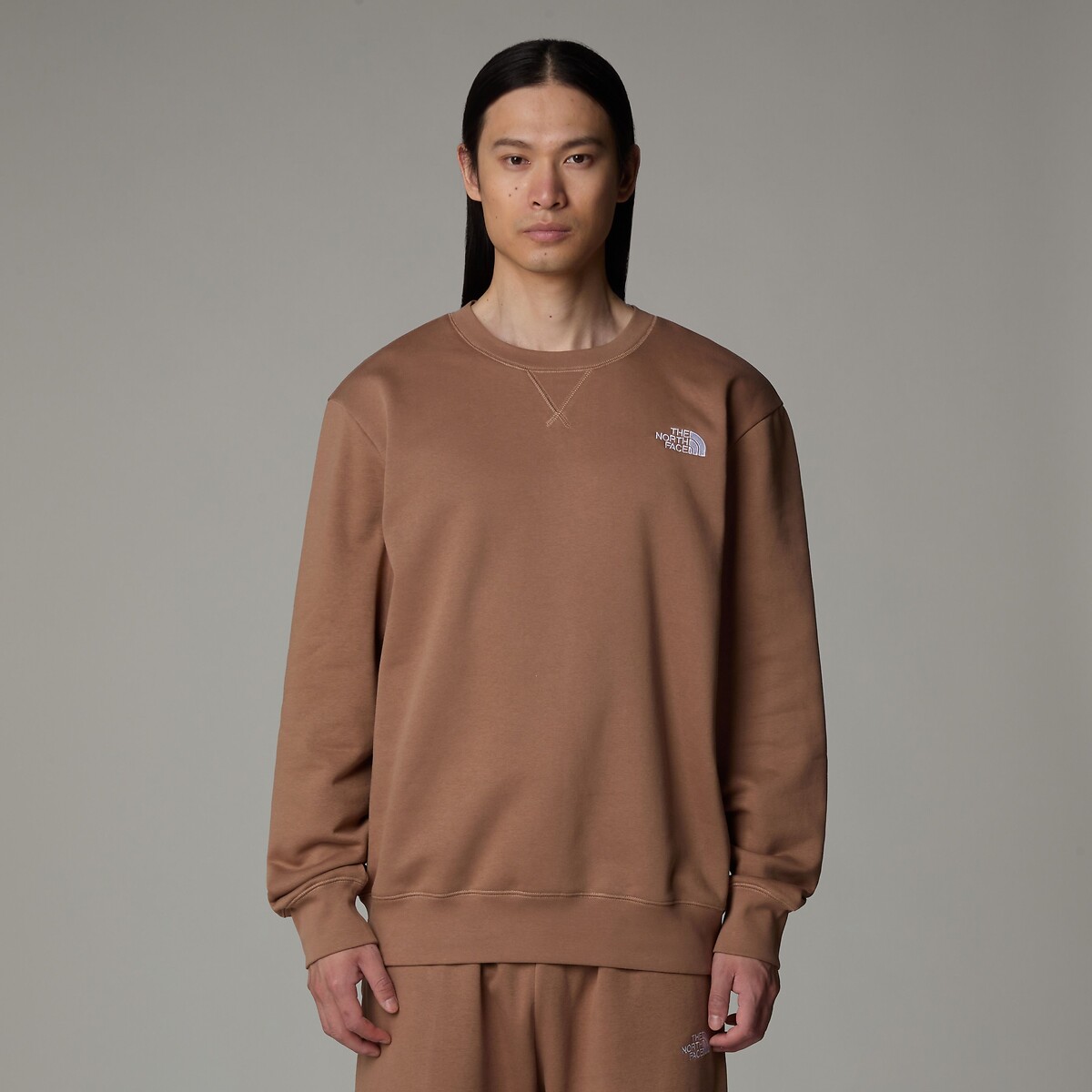 Sweat col rond oversize Essentiel marron, THE NORTH FACE
