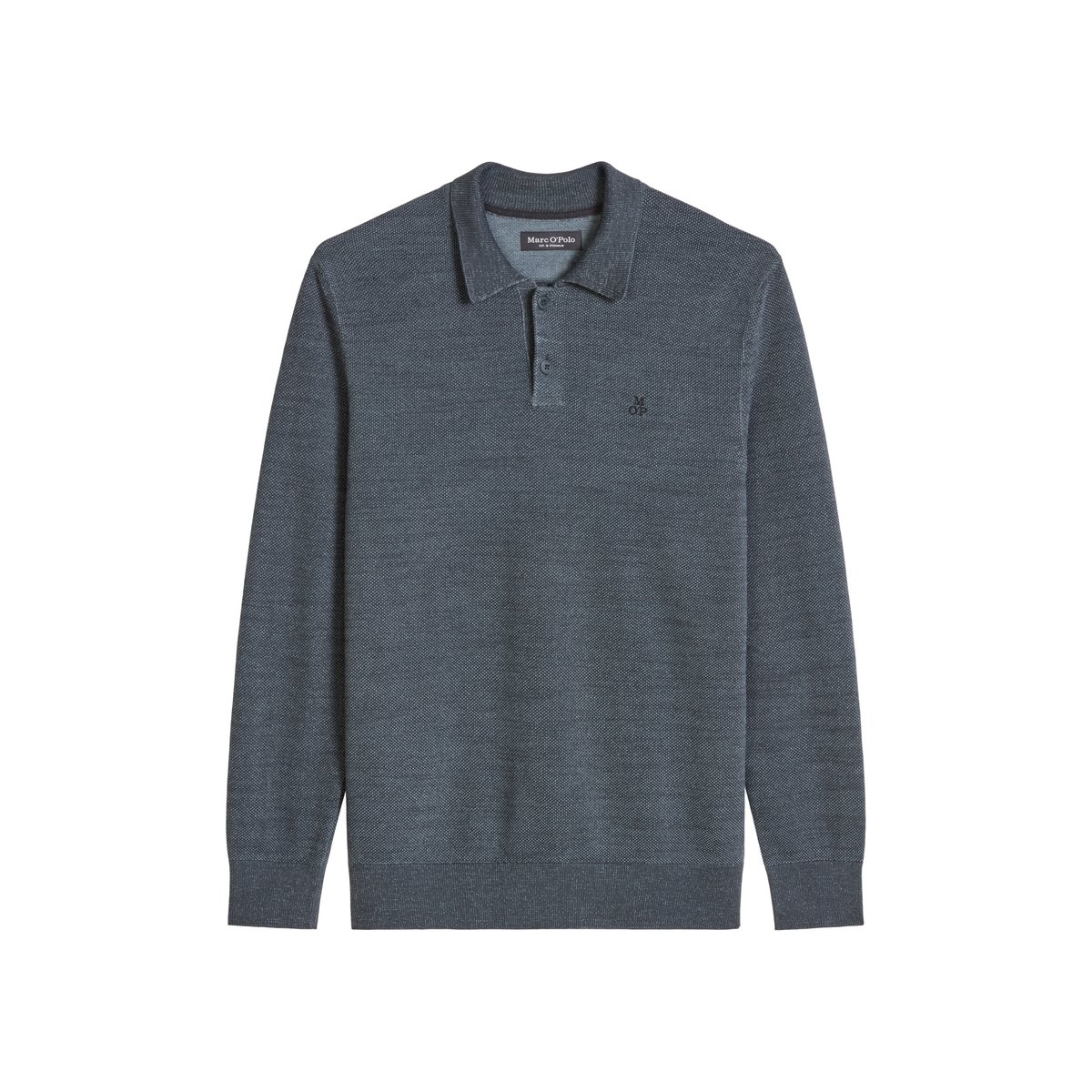 Polo en maille, coupe classique en pur coton bio bleu, MARC O'POLO