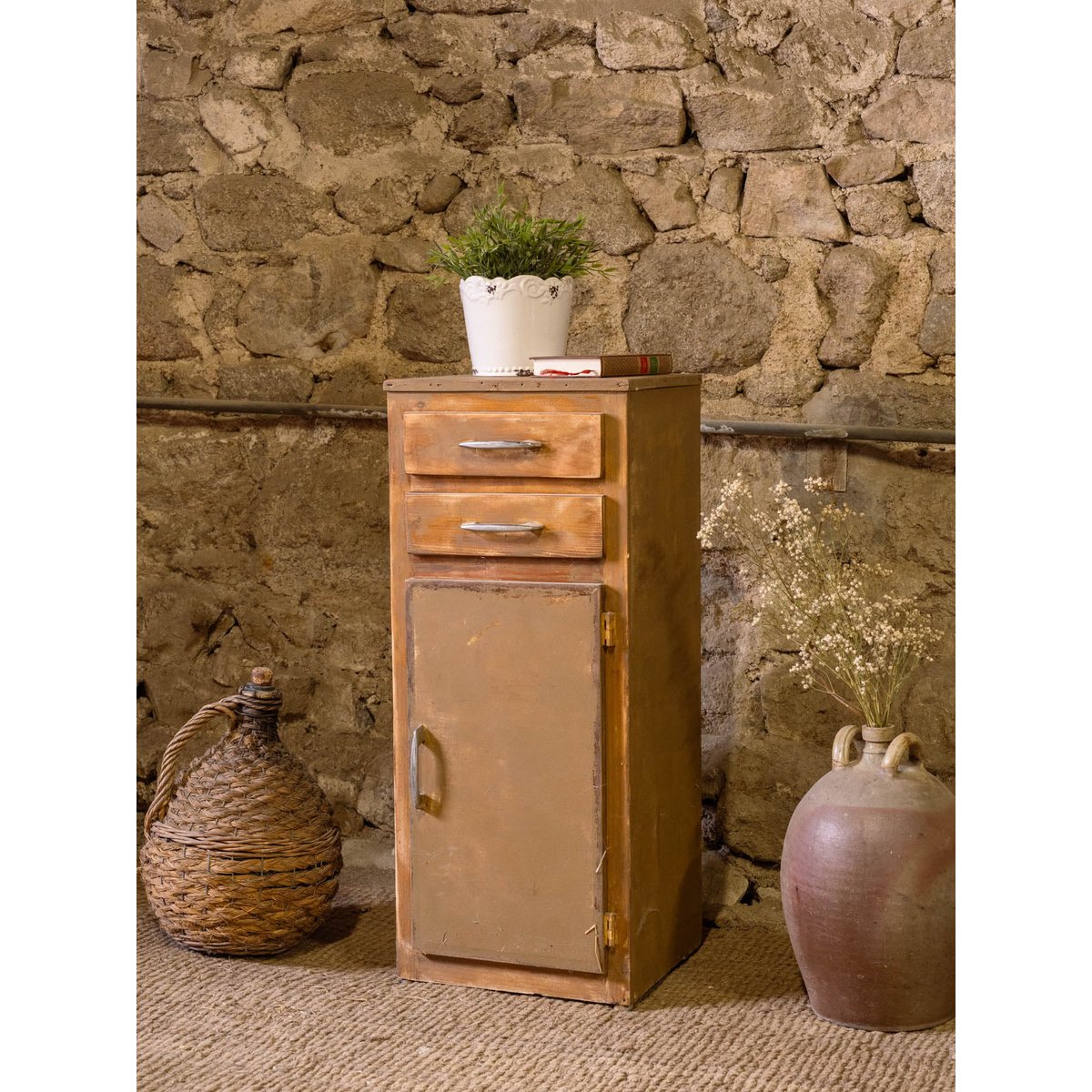 Meuble d'appoint en bois Gilbert N°1863 - Bon état beige, DEBONGOUT