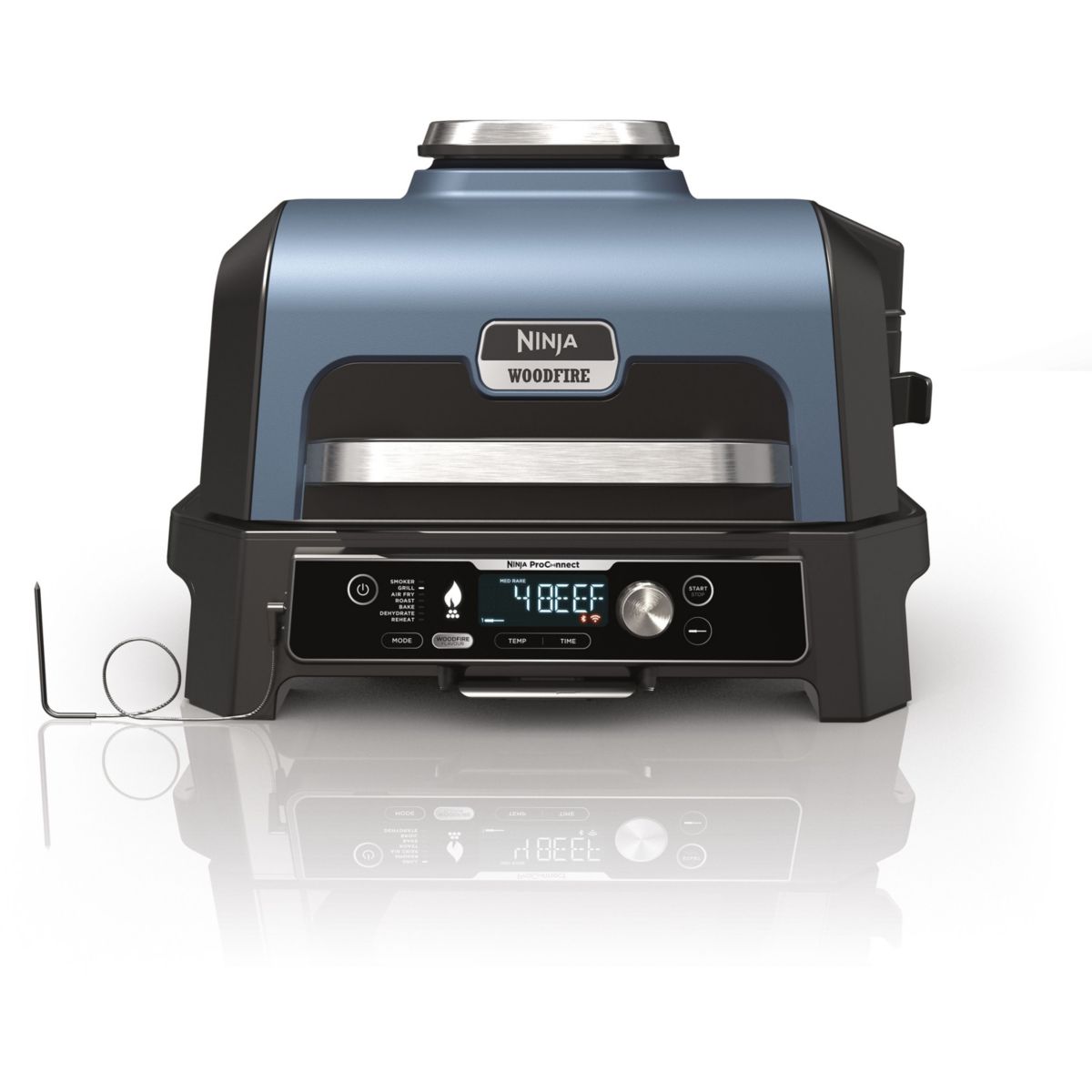 Barbecue électrique OG901EU Woodfire pro connect à poser, 44.5x26.5 cm couleur unique, NINJA