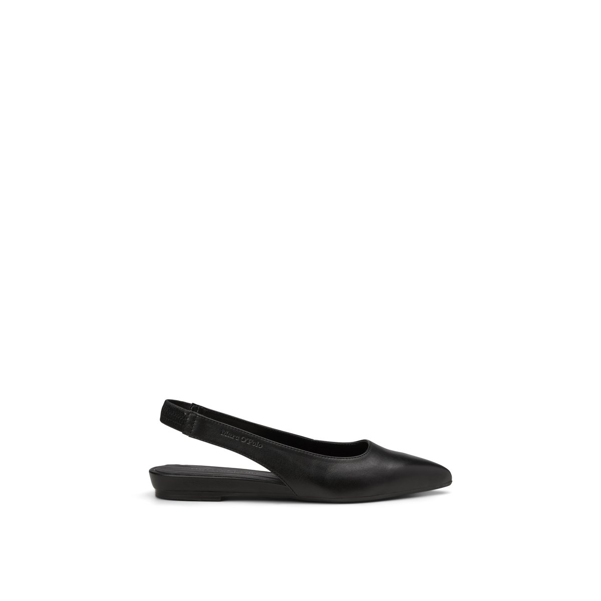 Slingback en cuir de vache noble schwarz, MARC O'POLO