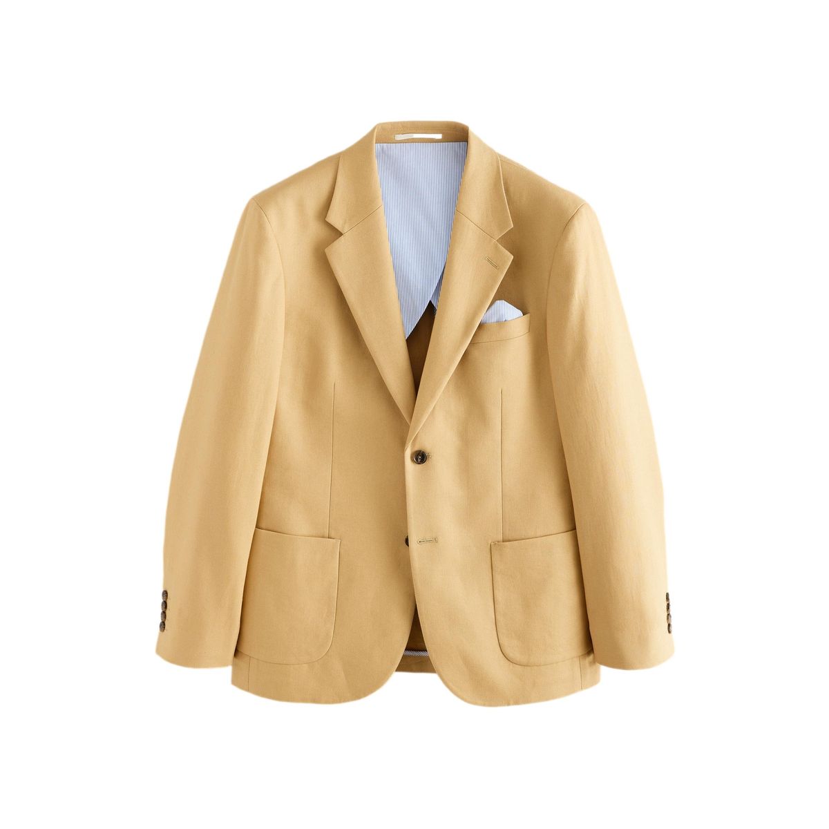 Veste de costume en lin et coton n. premium jaune, NEXT