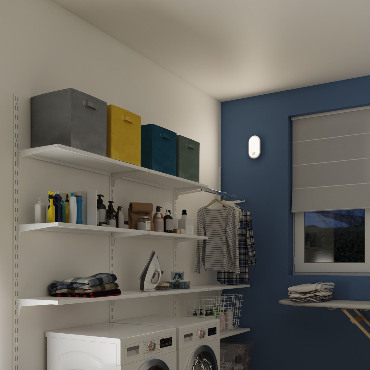 Applique avec détection Led, EZY blanc, INSPIRE