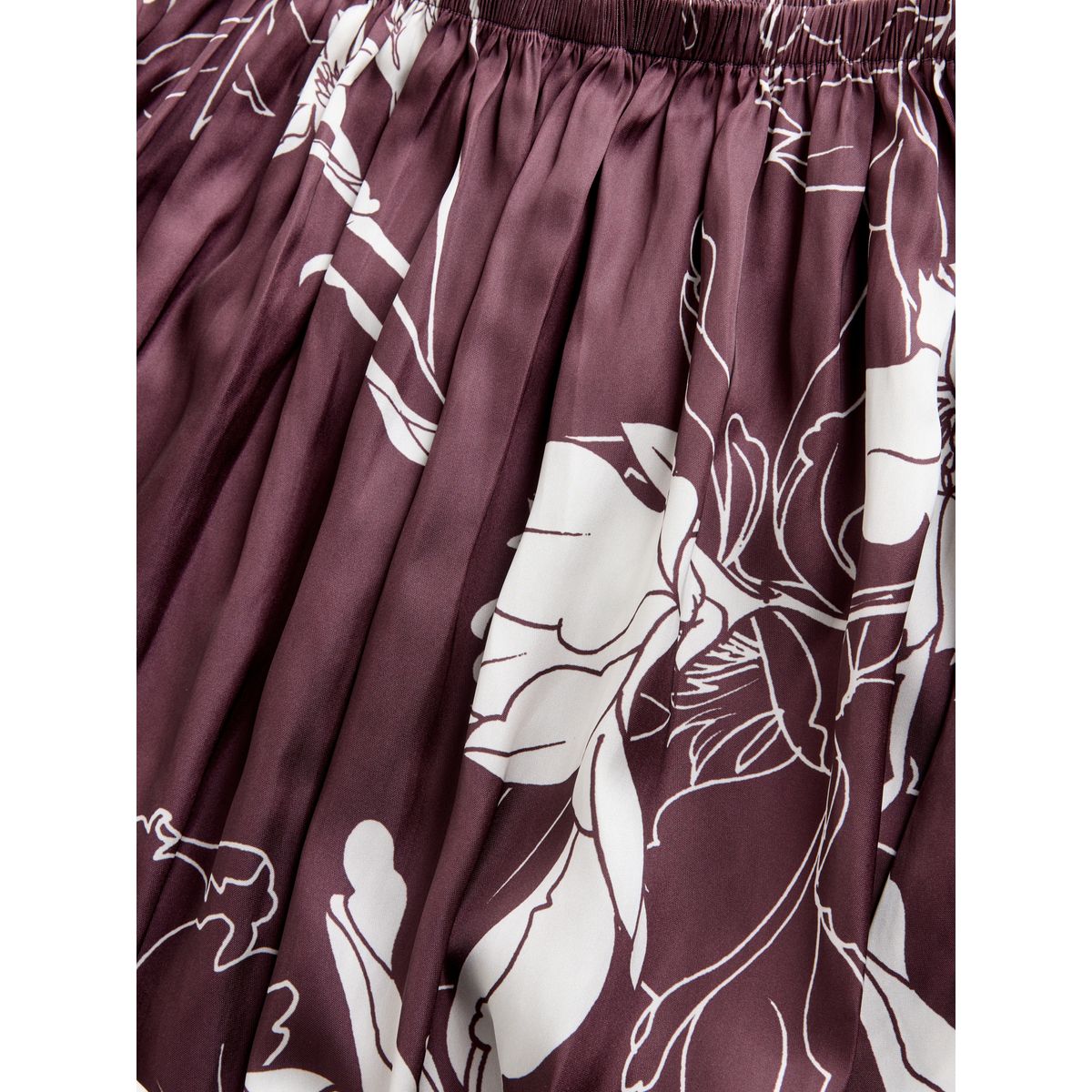 Jupe midi en satin kew collection bordeaux/écru, NEXT