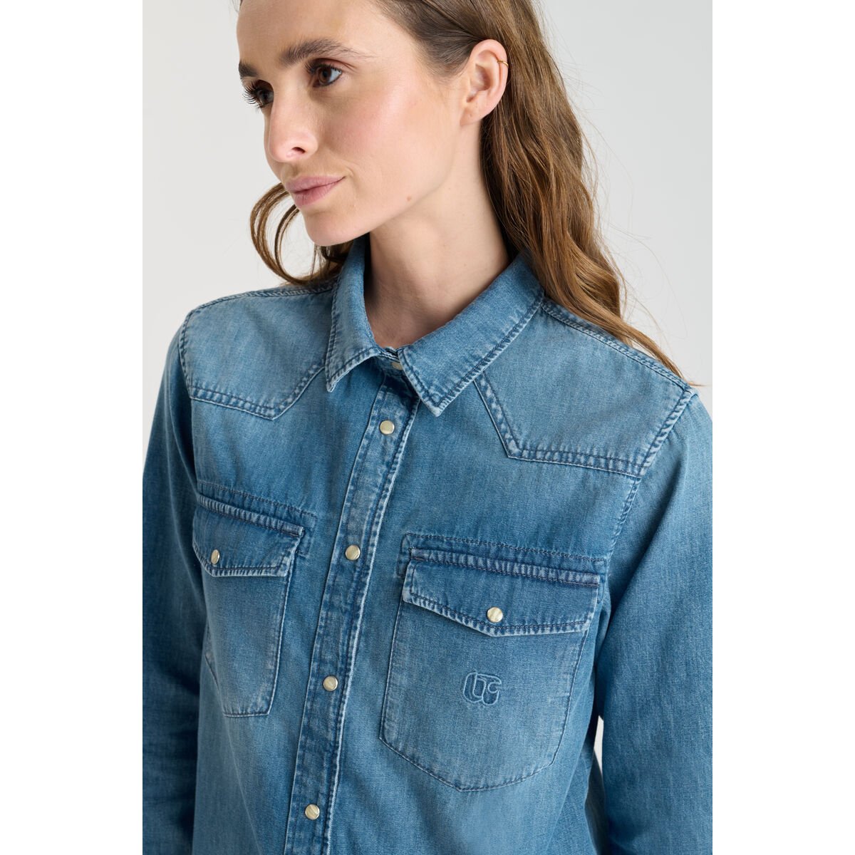 Chemise en jeans BARBARA blue, LE TEMPS DES CERISES