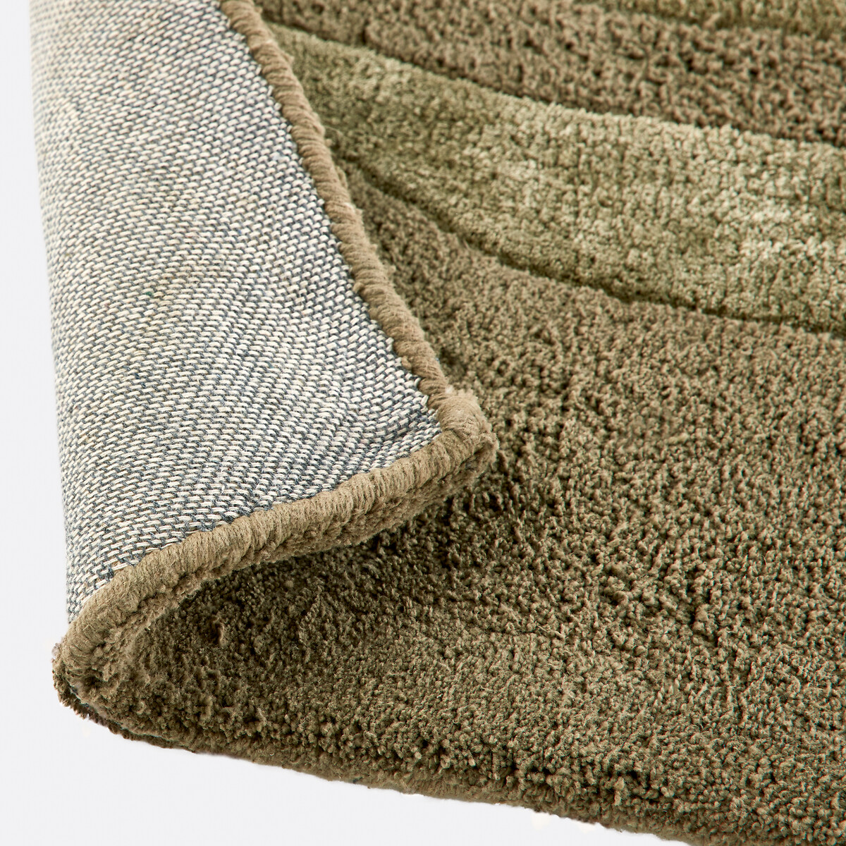 Tapis coton/lyocell, Kira kaki, LA REDOUTE INTERIEURS