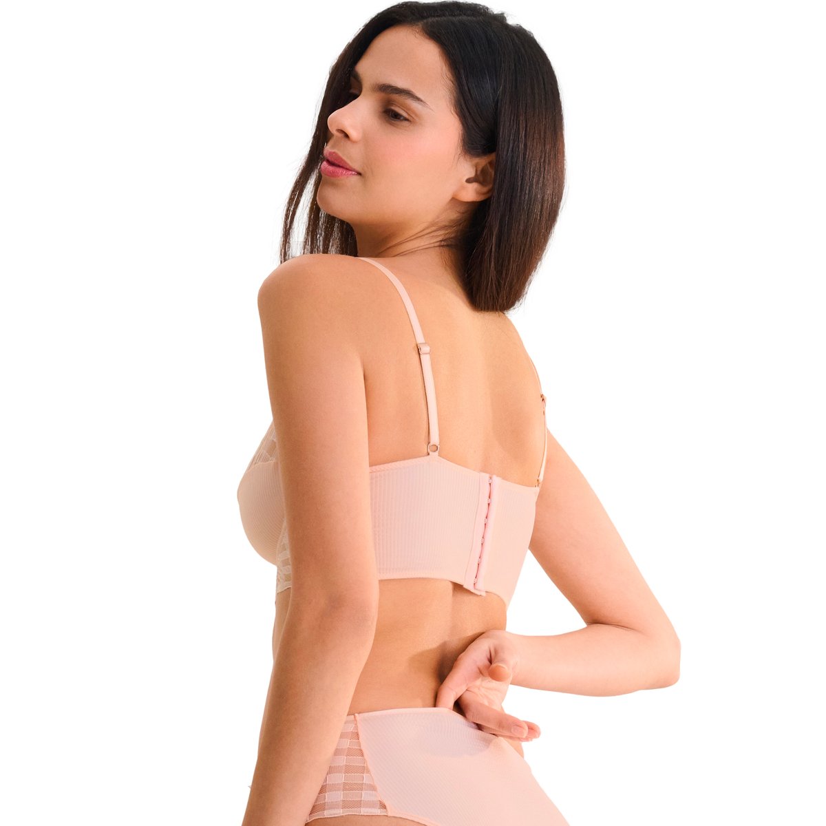 Soutien-gorge bustier armaturé INFINITY rose, LISCA