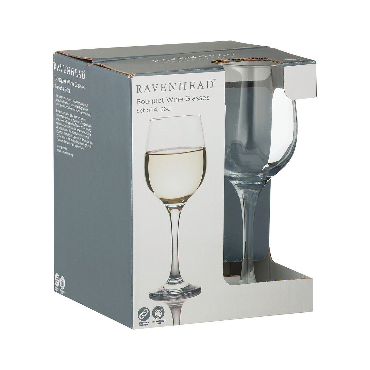 Set of 4 Bouquet 36CL Wine Glasses transparent, RAVENHEAD