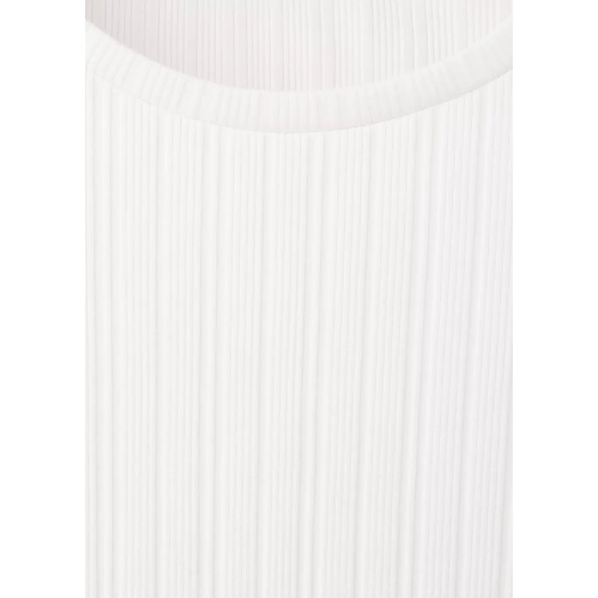 T-shirt côtelé détail froncé blanc cassé, MANGO TEEN