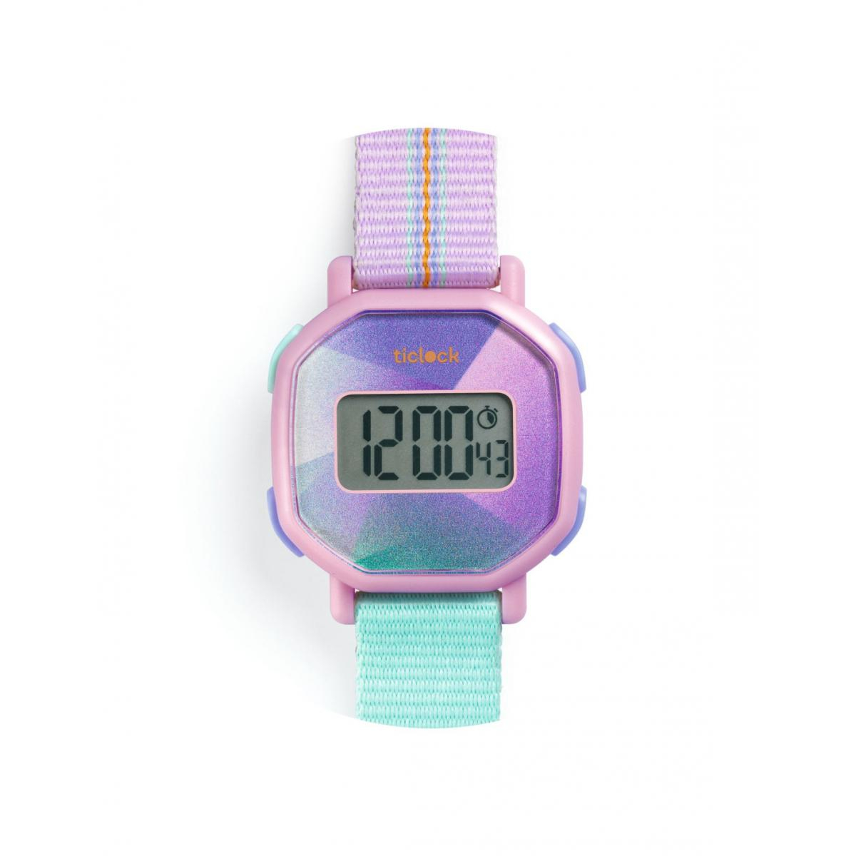 Montre digitale - Violet prismatique couleur unique, DJECO