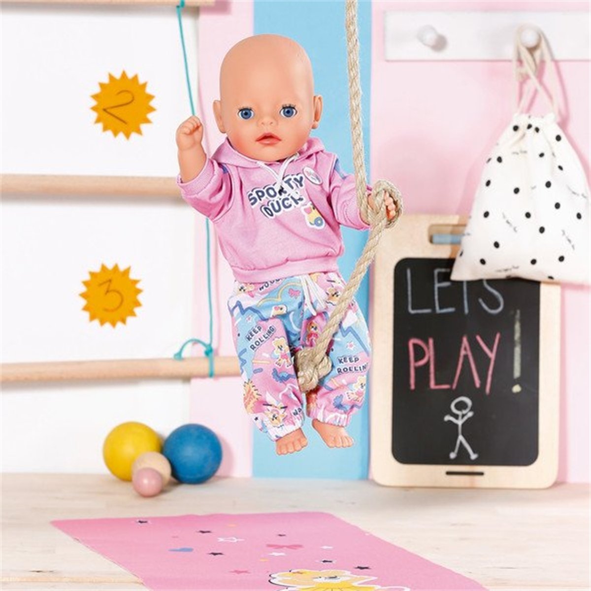 BABY born Kindergarten Tenue de sport pour les poupées de 36cm rose, ZAPF CREATION