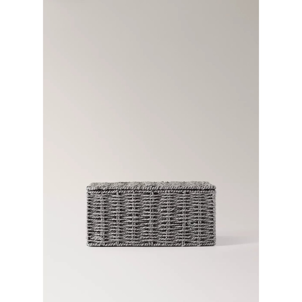 Boîte en papier tressé, taille moyenne gris, MANGO HOME