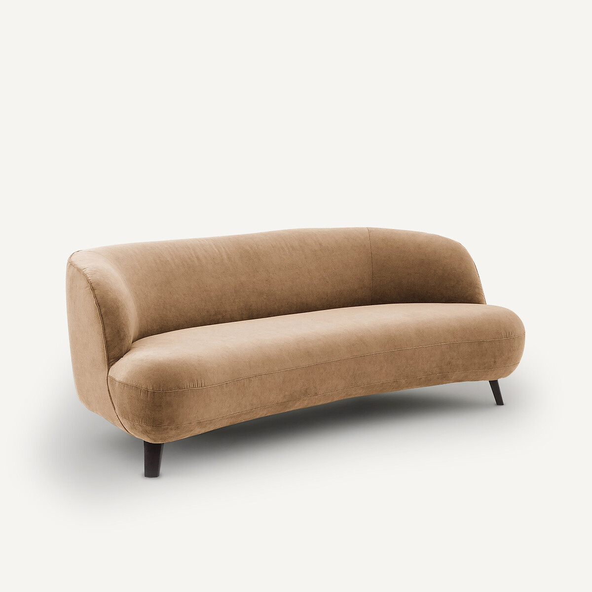 Canapé 3 places, en velours stonewashed, ROSEBURY ficelle, AM.PM X EMMANUEL GALLINA