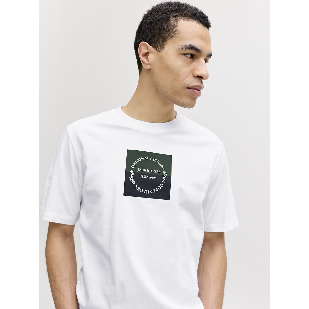 T-shirt manches courtes blanc, JACK & JONES