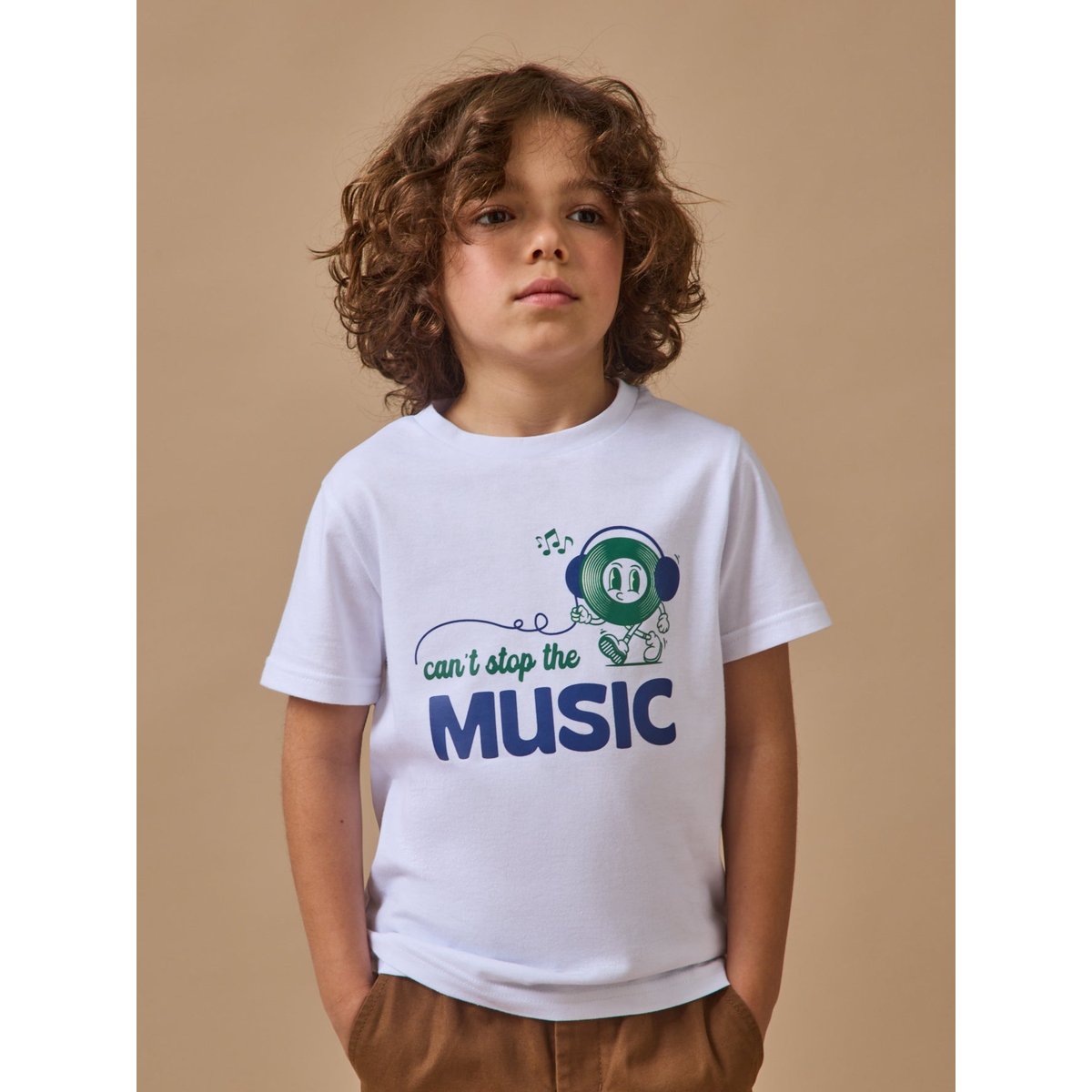 T-shirt imprimé - coton biologique blanc, CYRILLUS