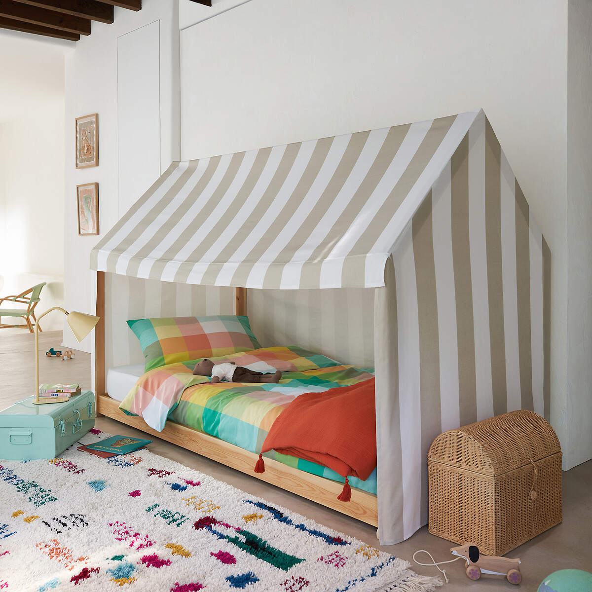 Caban bed in massief dennenhout met lattenbodem, Archi naturel, LA REDOUTE INTERIEURS