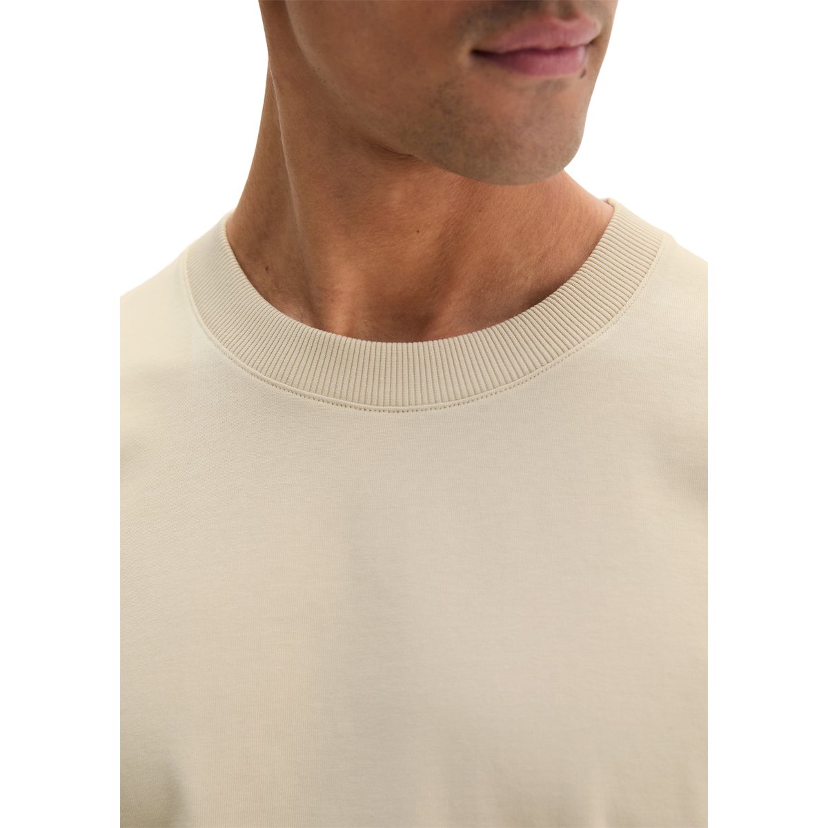 T-shirt relaxed en jersey de coton bio épais beige, MARC O'POLO