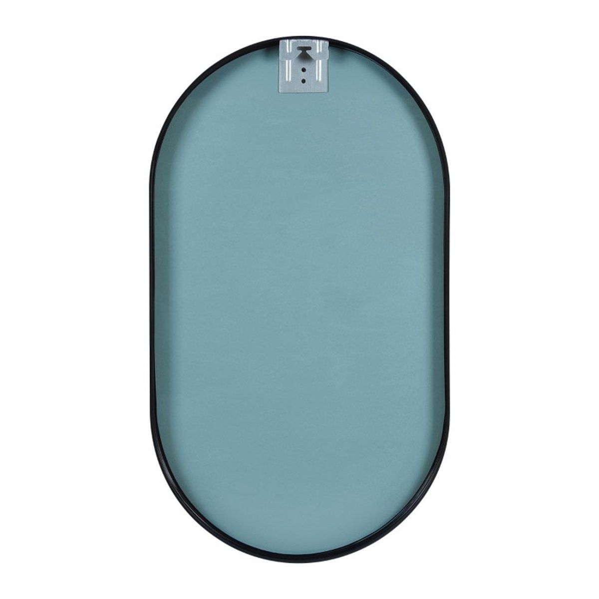 Meuble lave-mains + miroir ovale LISA gris anthracite, MOB IN
