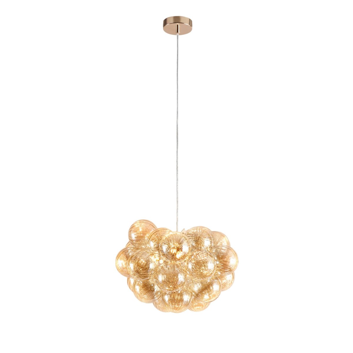 Suspension effet bouquet lumineux - MAELI doré rose et ambré, KOSILUM