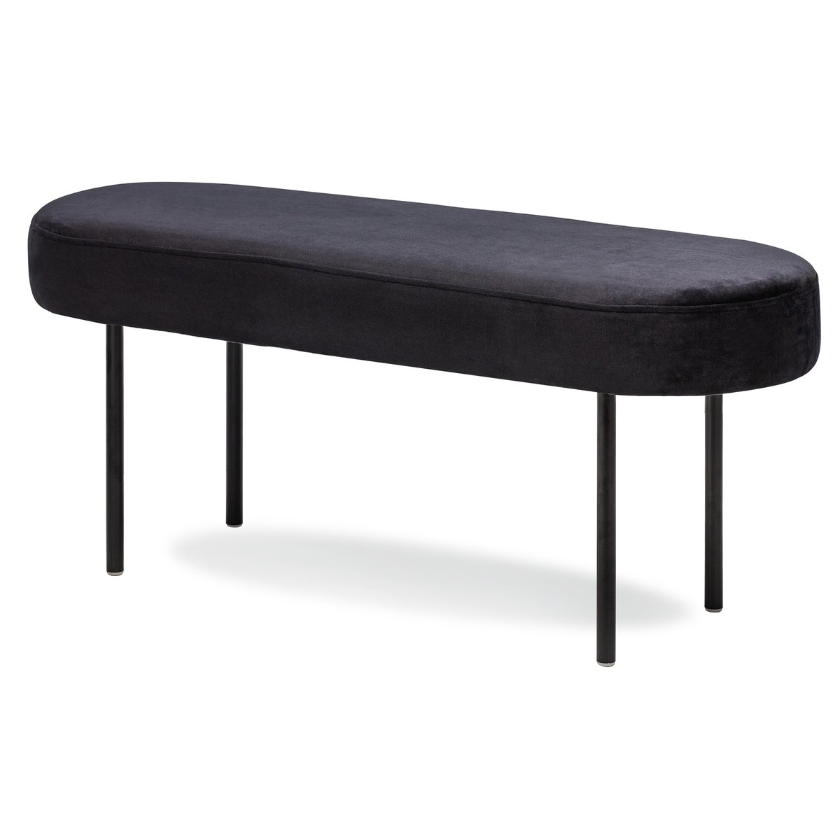 Banc, métal et velours, OSLO noir, NORDLYS