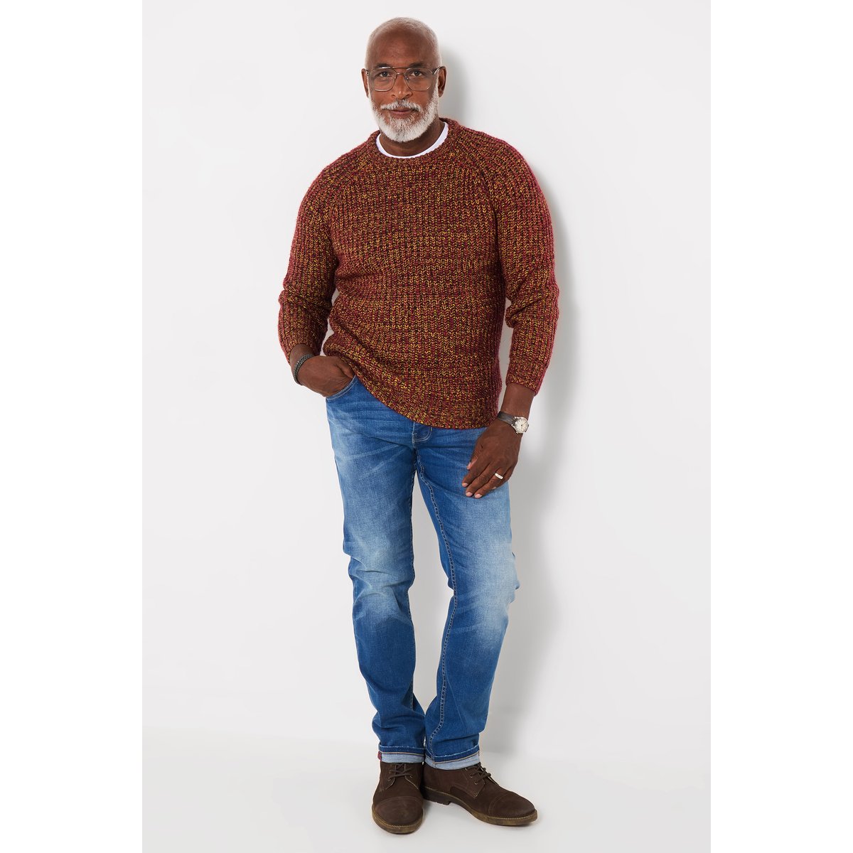Pull Col Rond Style Marin multicolore, JOE BROWNS