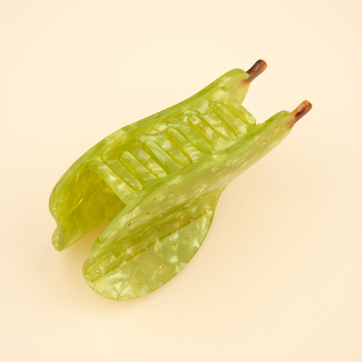 Pince à cheveux POIRE vert nacré, COUCOU SUZETTE