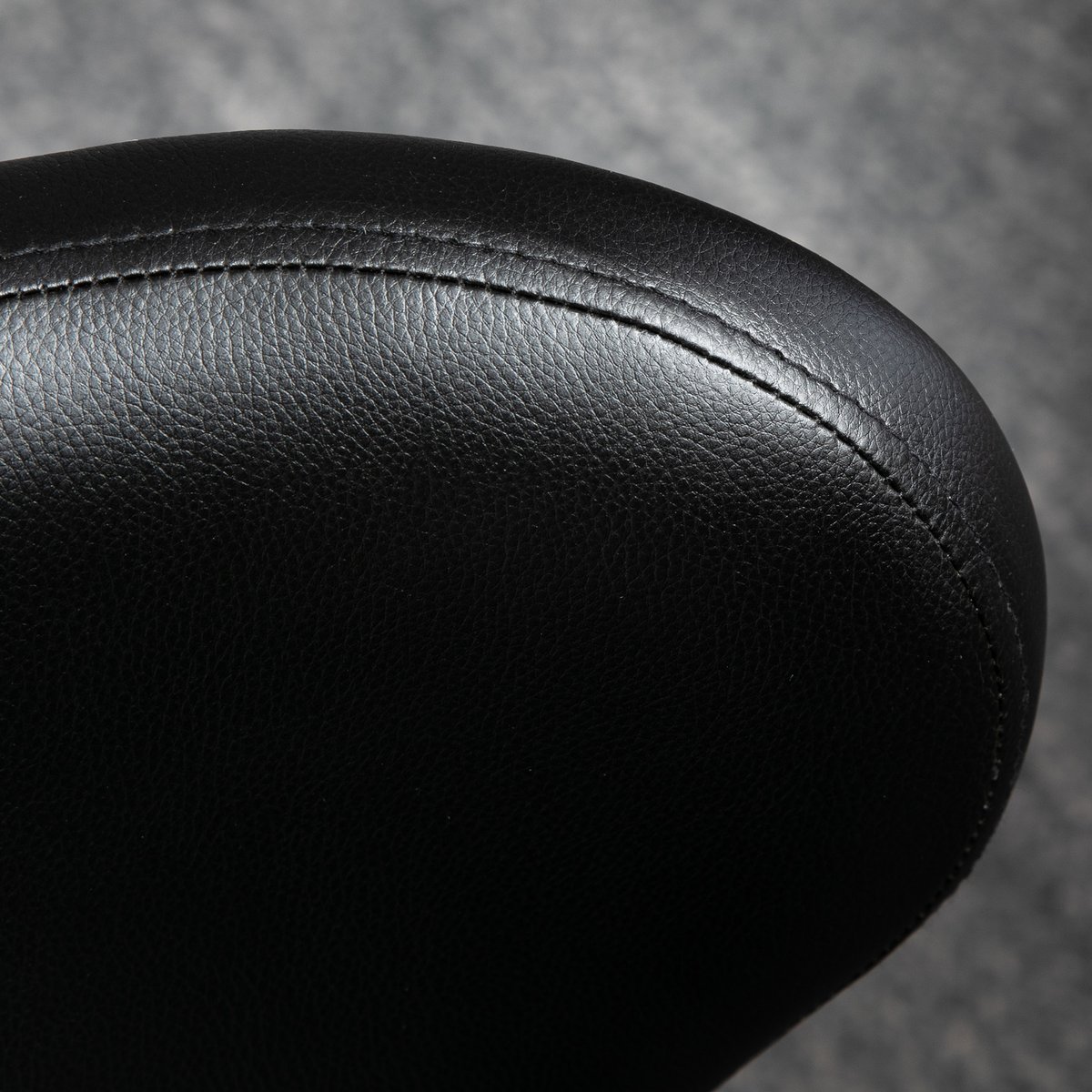 Tabouret de salon Revêtement synthétique PU noir, argent, HOMCOM