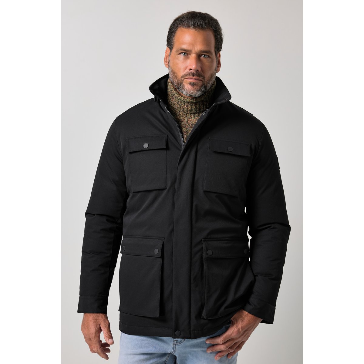 Veste de treillis technique, avec capuche noir, JP1880