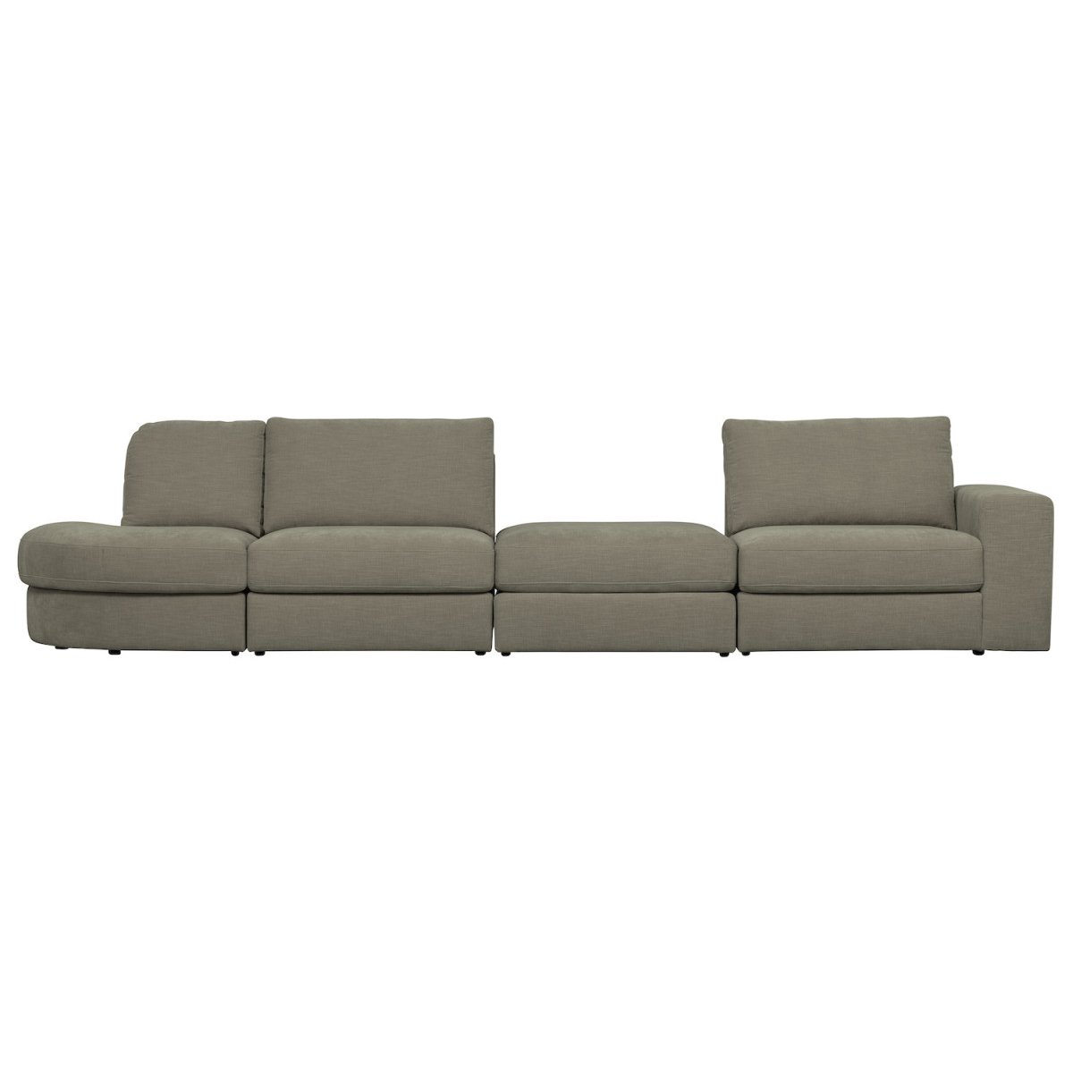 Pouf modulable en tissu - FAMILY gris, WOOOD