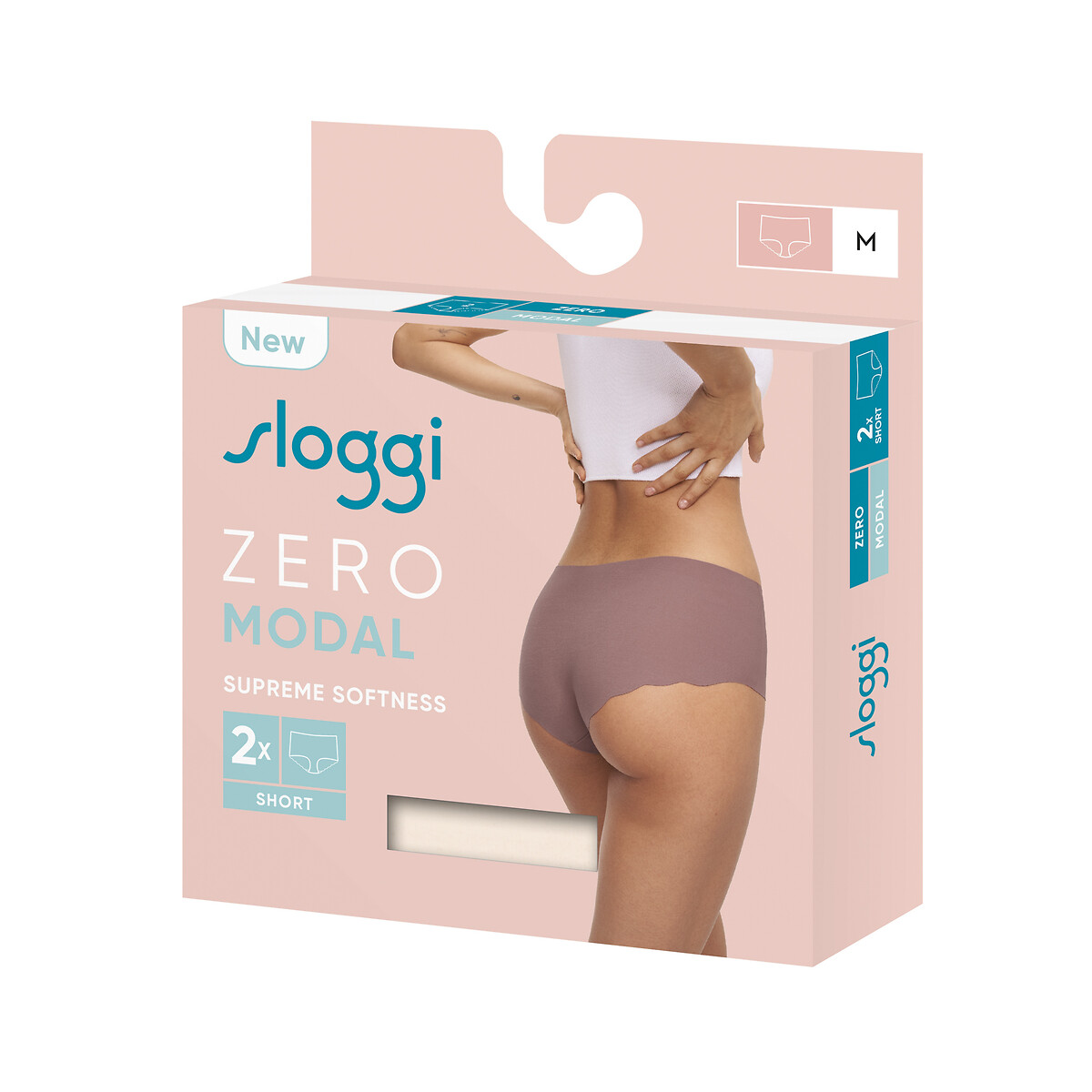 Pack of 2 Zero Modal Shorts angora ecru, SLOGGI