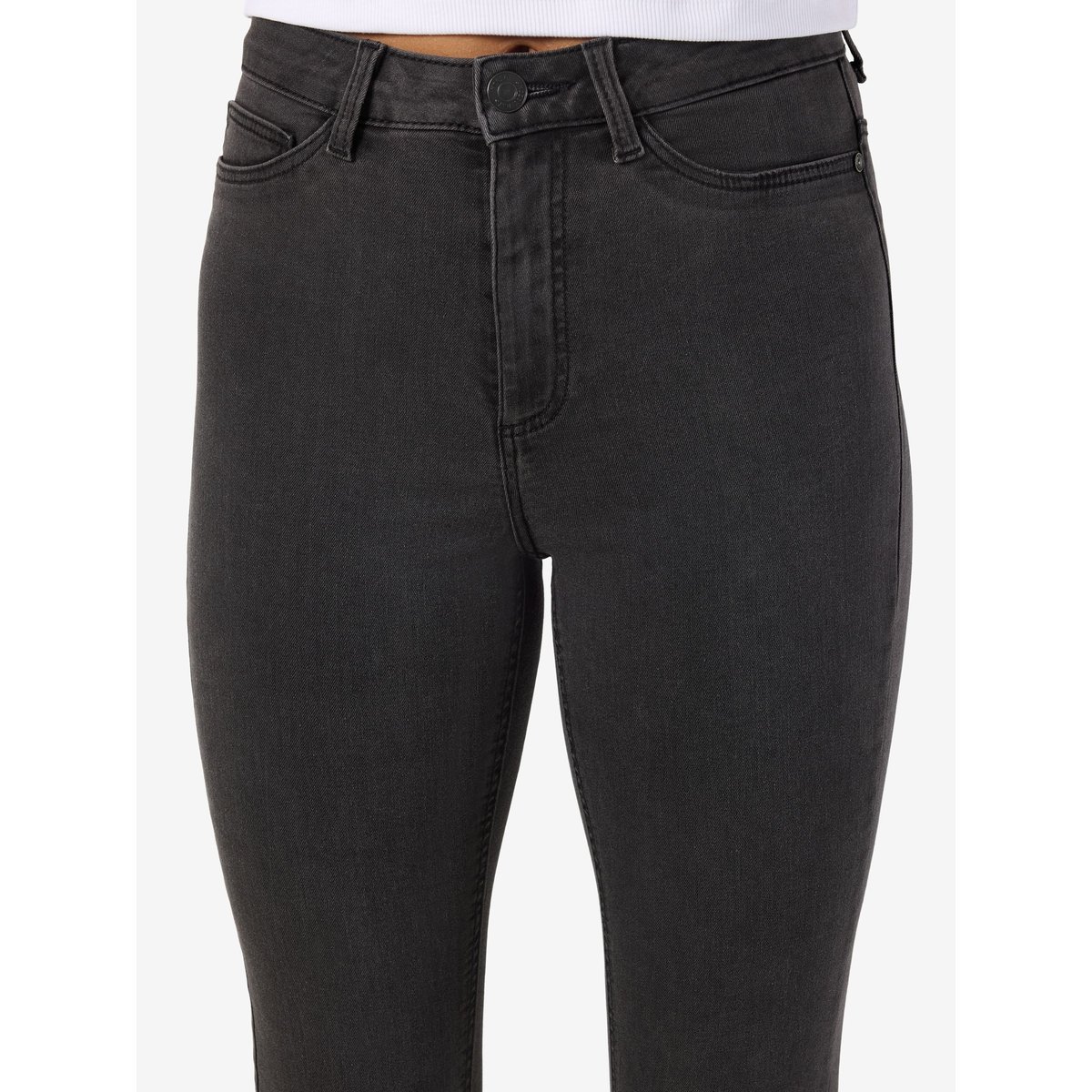 Jean Skinny, taille haute dark grey denim, NOISY MAY