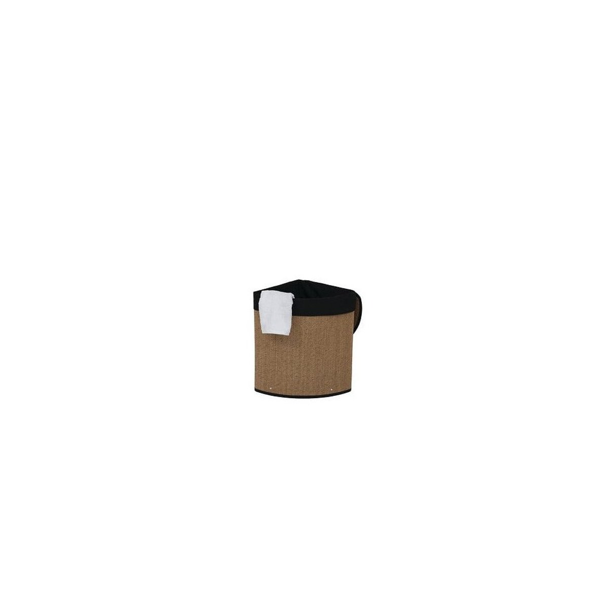 Panier à linge d'angle 48L en bambou beige, ATMOSPHERA