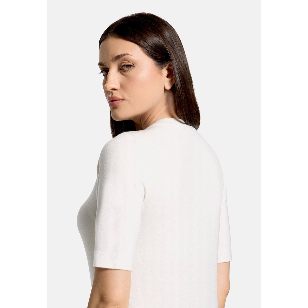 Pull-over basique manches courtes blanc, BETTY BARCLAY