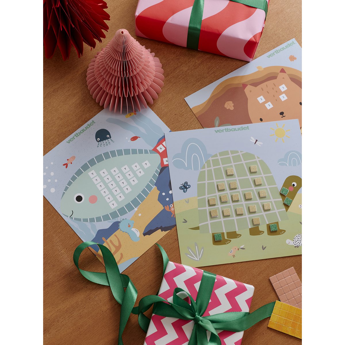 Coffret de gommettes à paillettes multicolore, VERTBAUDET