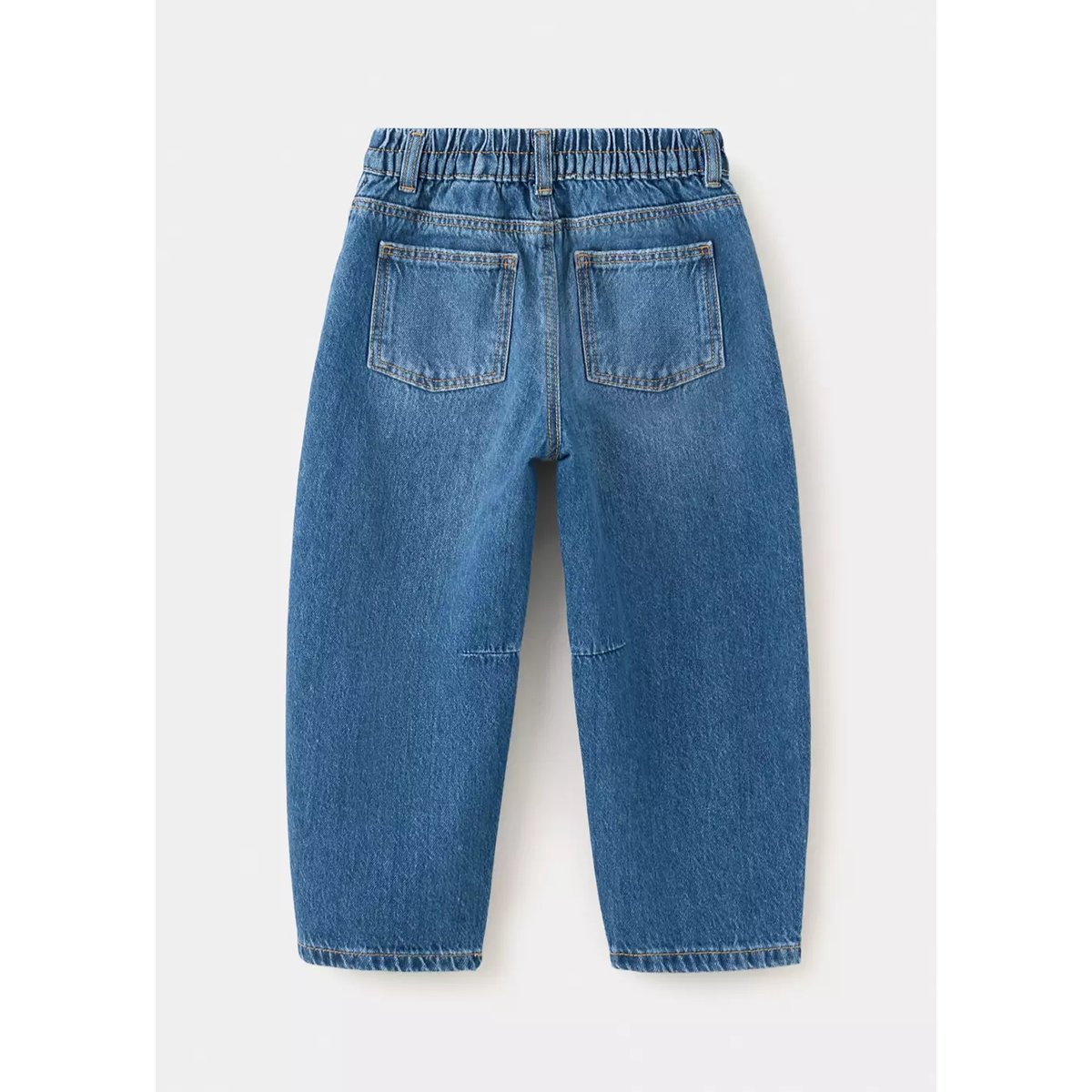 Jean balloon taille normale bleu moyen, MANGO BABY