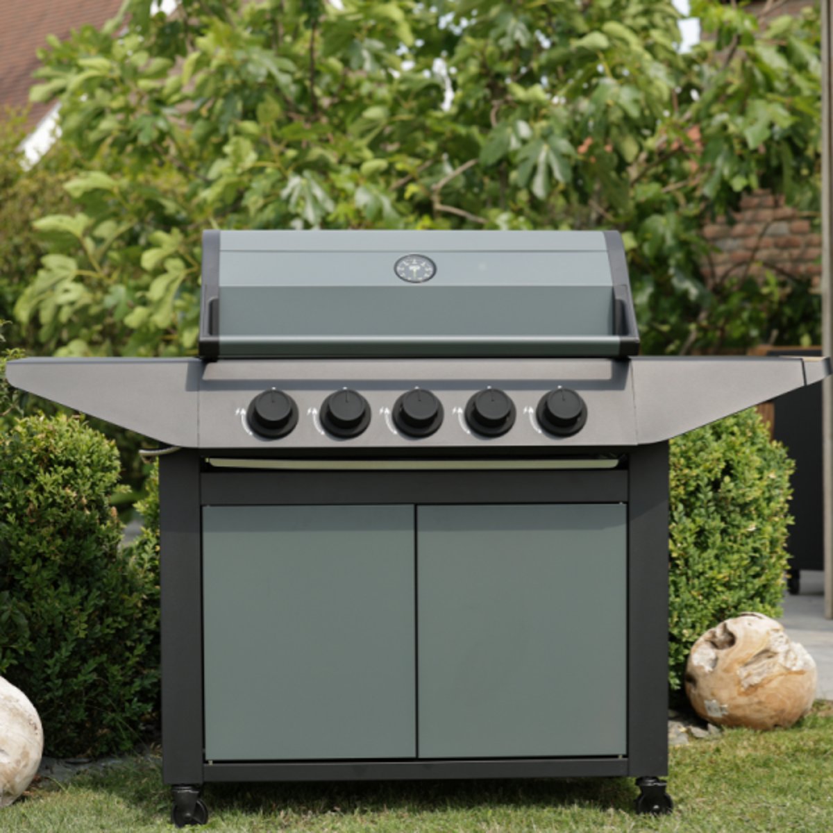 Barbecue Gaz, BURN 80 PRENIUM noir, COOK IN GARDEN