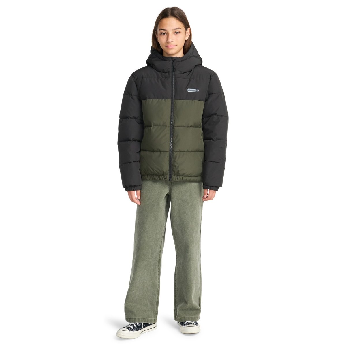 Doudoune CLASSIC HOODED PUFFER Y vert forest night, ELEMENT
