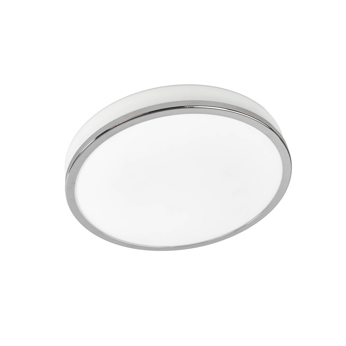 Plafonnier en verre moderneLED, Lyss blanc, chrome, LINDBY