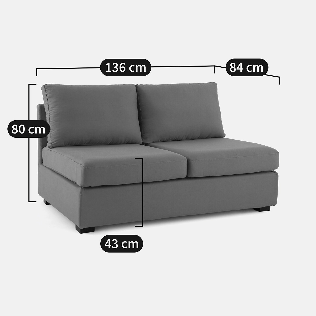 Sofa Robin anthrazit, SO'HOME
