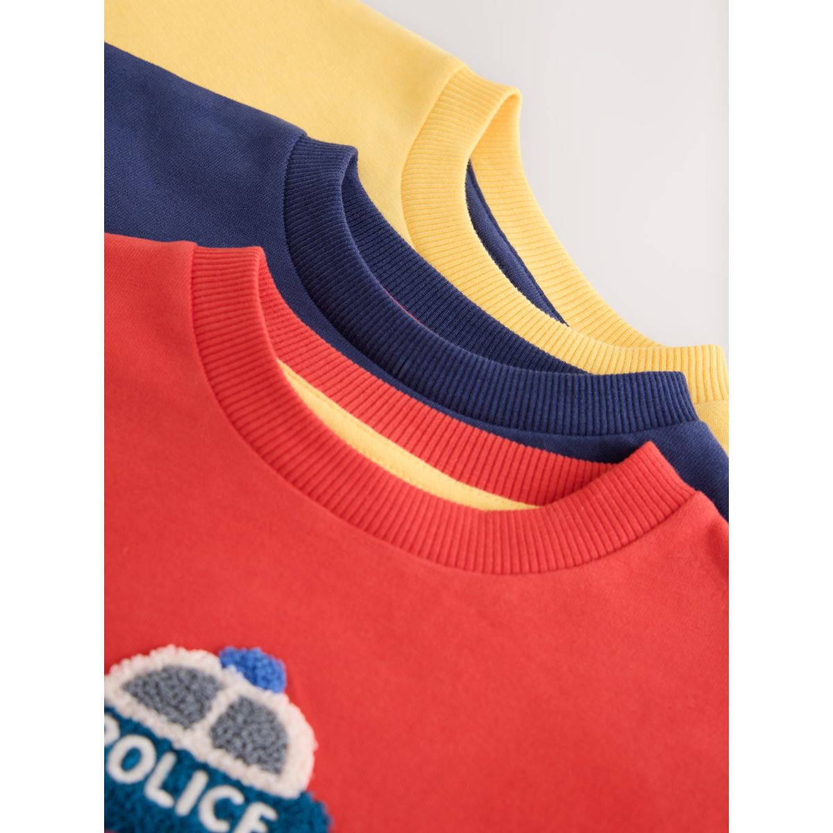 T-shirt à manches longues/appliqué, lot de 3 multi bright transport, NEXT