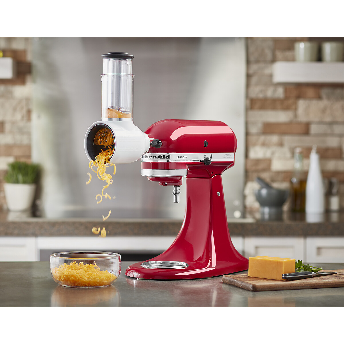 Tranchoir/râpe pour robot pâtissier 5KSMVSA inox, KITCHENAID