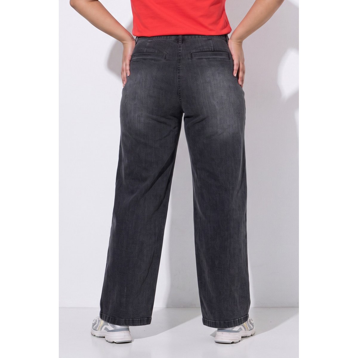 Jean Mary, coupe large jean gris foncé, ULLA POPKEN