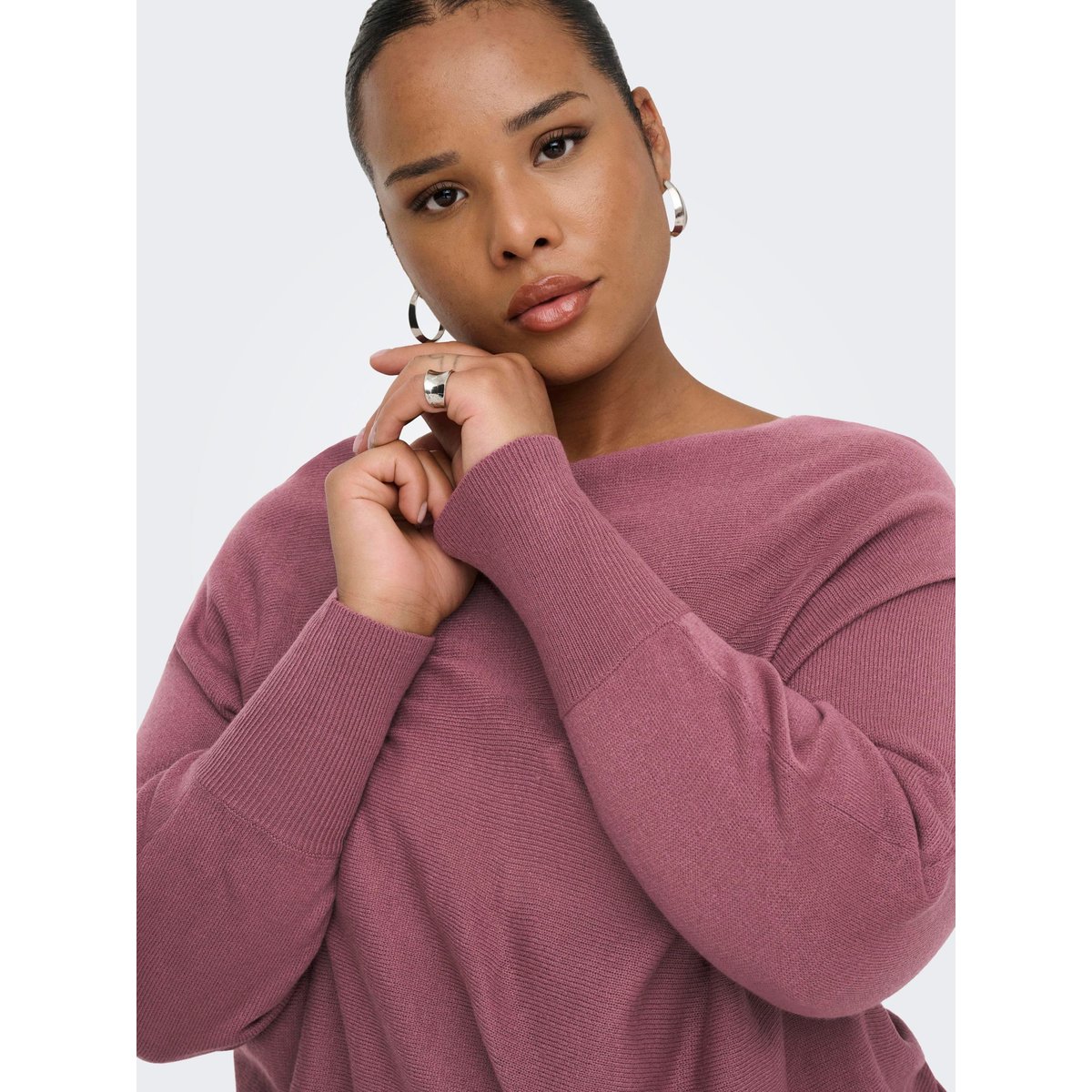 Pull En Maille rose - rose brown 1, ONLY CARMAKOMA