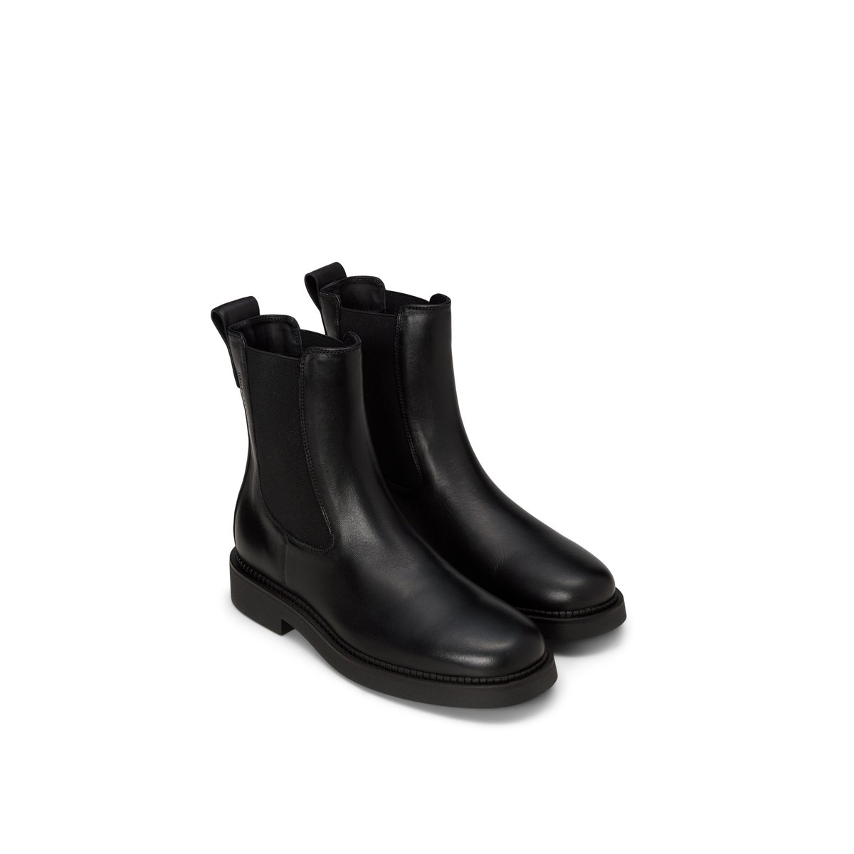 Bottines Chelsea, modèle Erin en cuir de vachette de qualité supérieure noir, MARC O'POLO