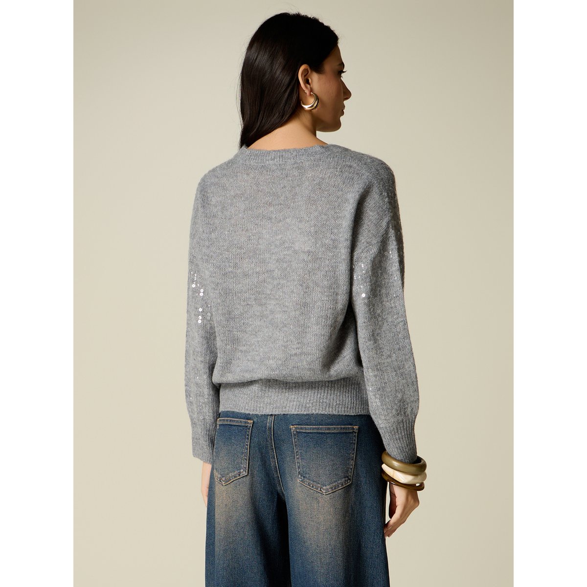 Maille à paillettes gris, OLTRE