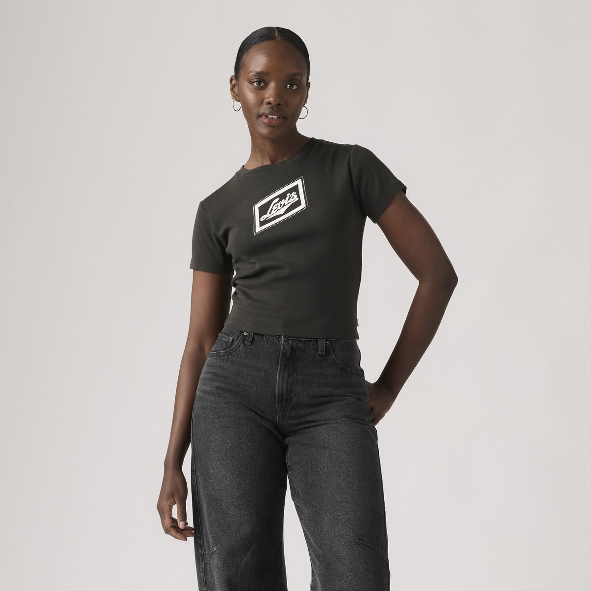T-shirt graphique essentiel style sport noir - vintage levis logo_shine pirate black, LEVI'S