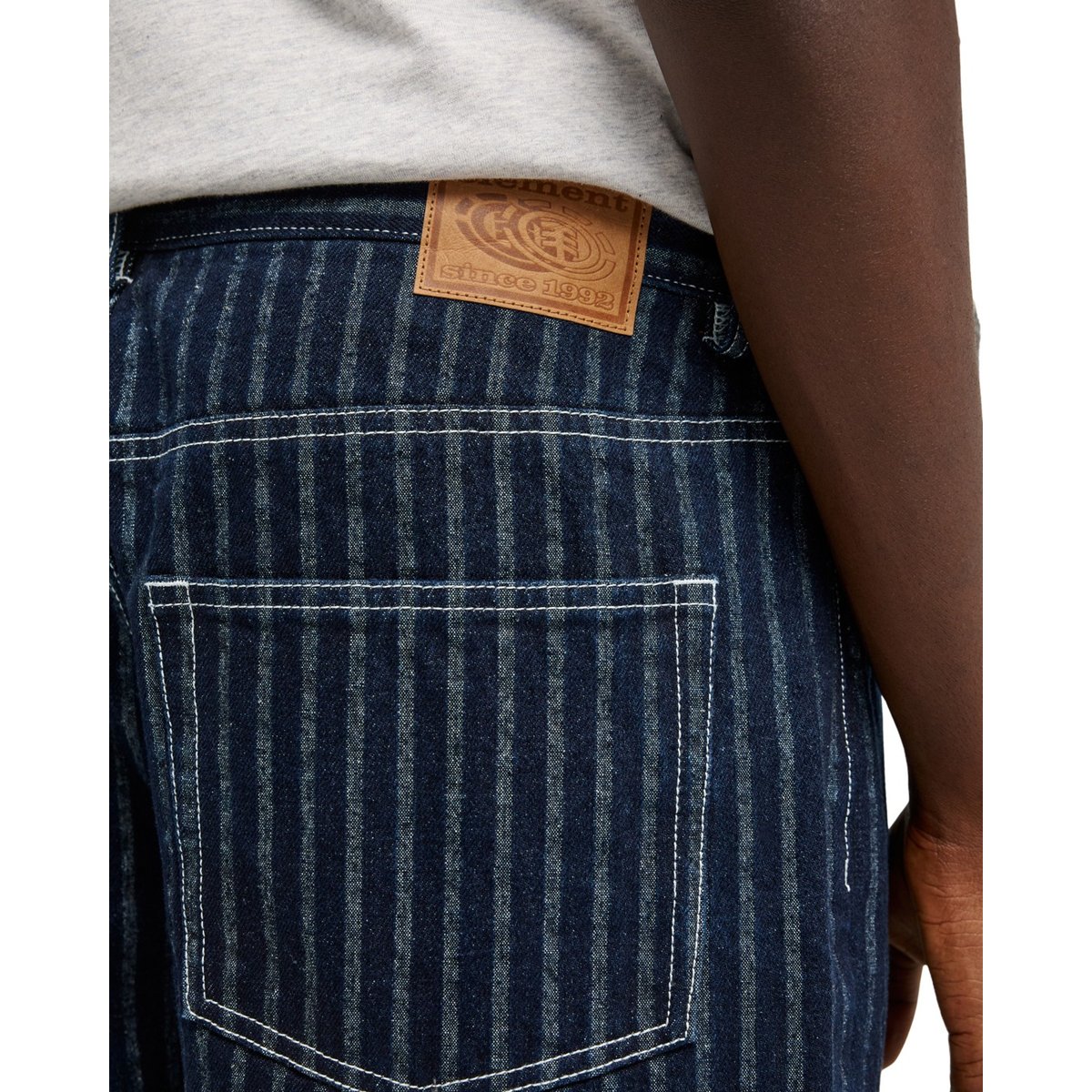 Jean Big Fit BIG 5 DENIM HERRINGBONE bleu herringbone denim, ELEMENT